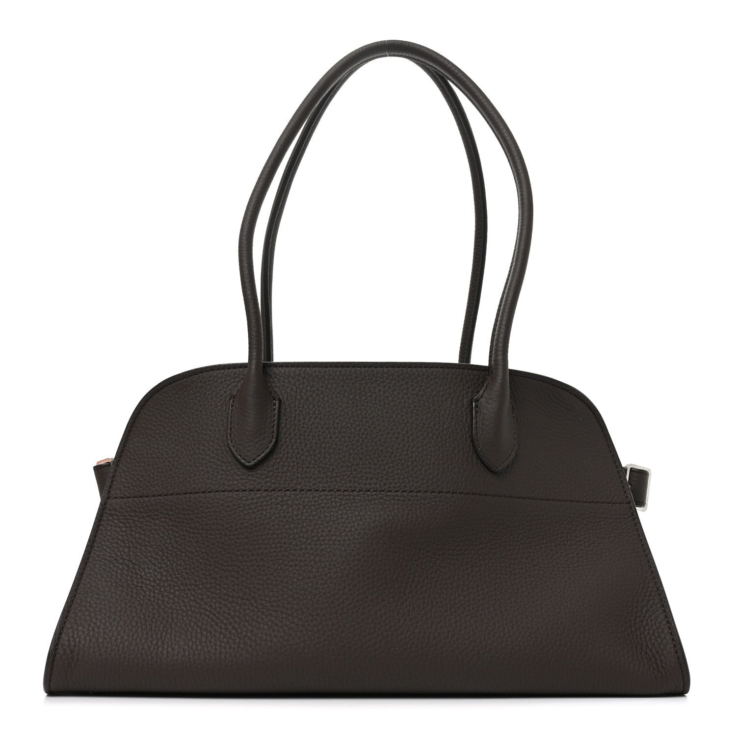 The Row Matte Grained Calfskin Margaux Shoulder 12 Deep Brown 1 of 9