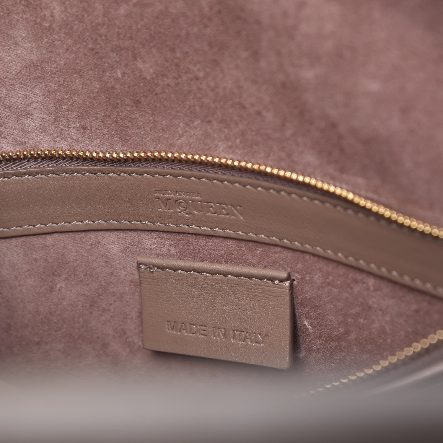 Alexander McQueen Calfskin Embossed Suede Large Heroine Tan 9 of 12
