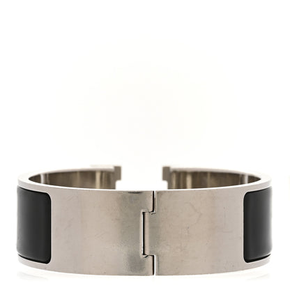 Hermes Enamel Wide Clic Clac H Bracelet PM Black 3 of 5