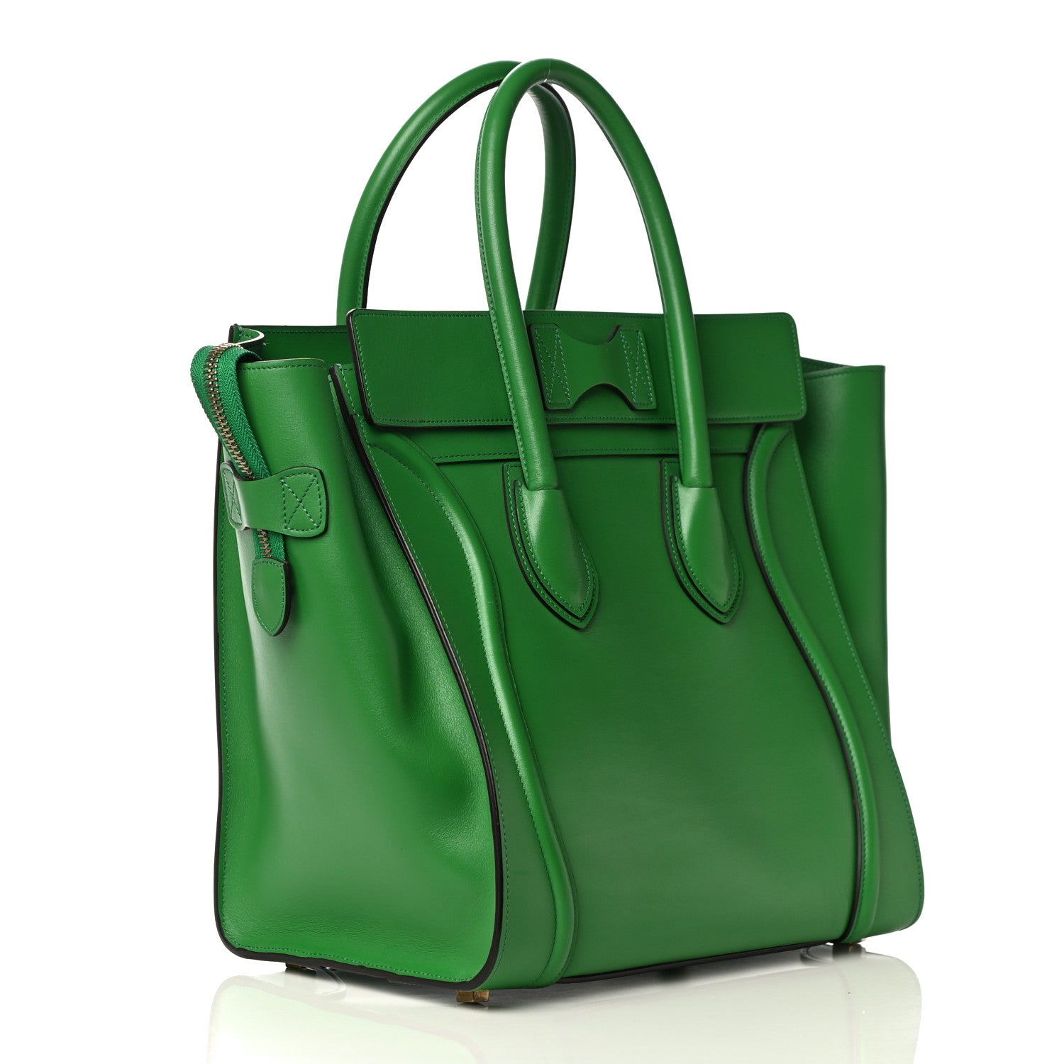 Celine Palmelato Mini Luggage Grass Green 2 of 10