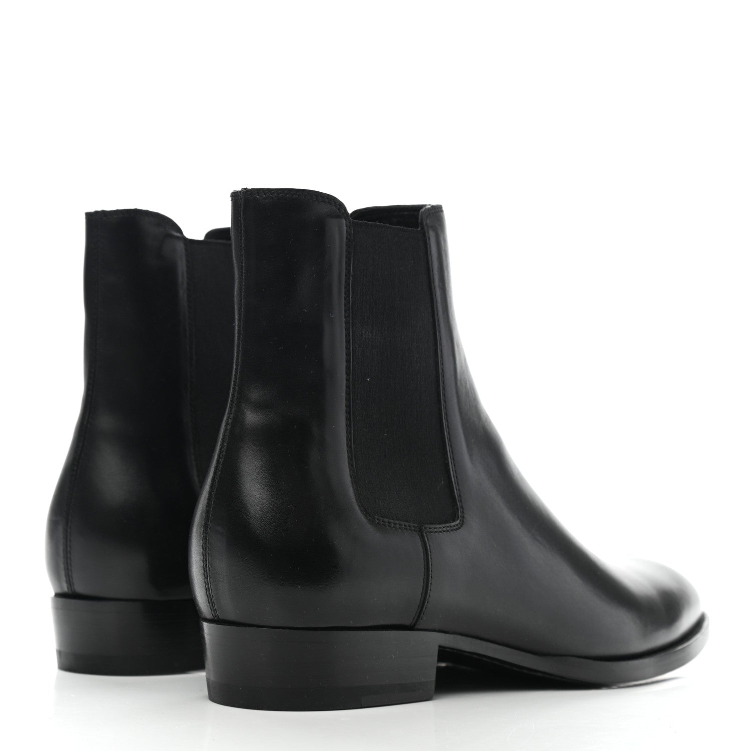Saint Laurent Calfskin Mens Wyatt Chelsea Boots 40.5 Black 4 of 9