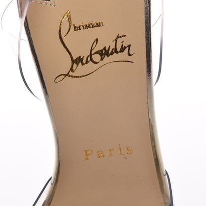 Christian Louboutin PVC Specchio Spikoo 100 Pumps 35.5 Light Gold 6 of 7