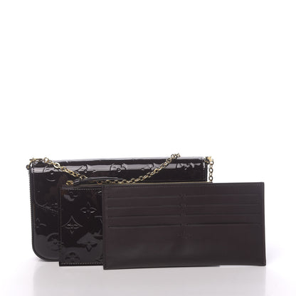 Louis Vuitton Vernis Pochette Felicie Chain Wallet Amarante 2 of 9