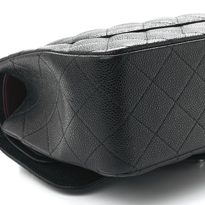 Chanel Caviar Quilted Jumbo Double Flap Black 11 of 12