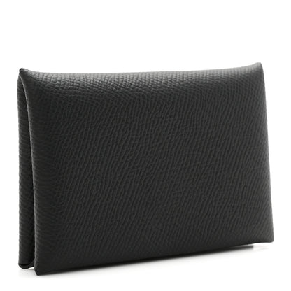 Hermes Epsom Calvi Card Case Black 3 of 8