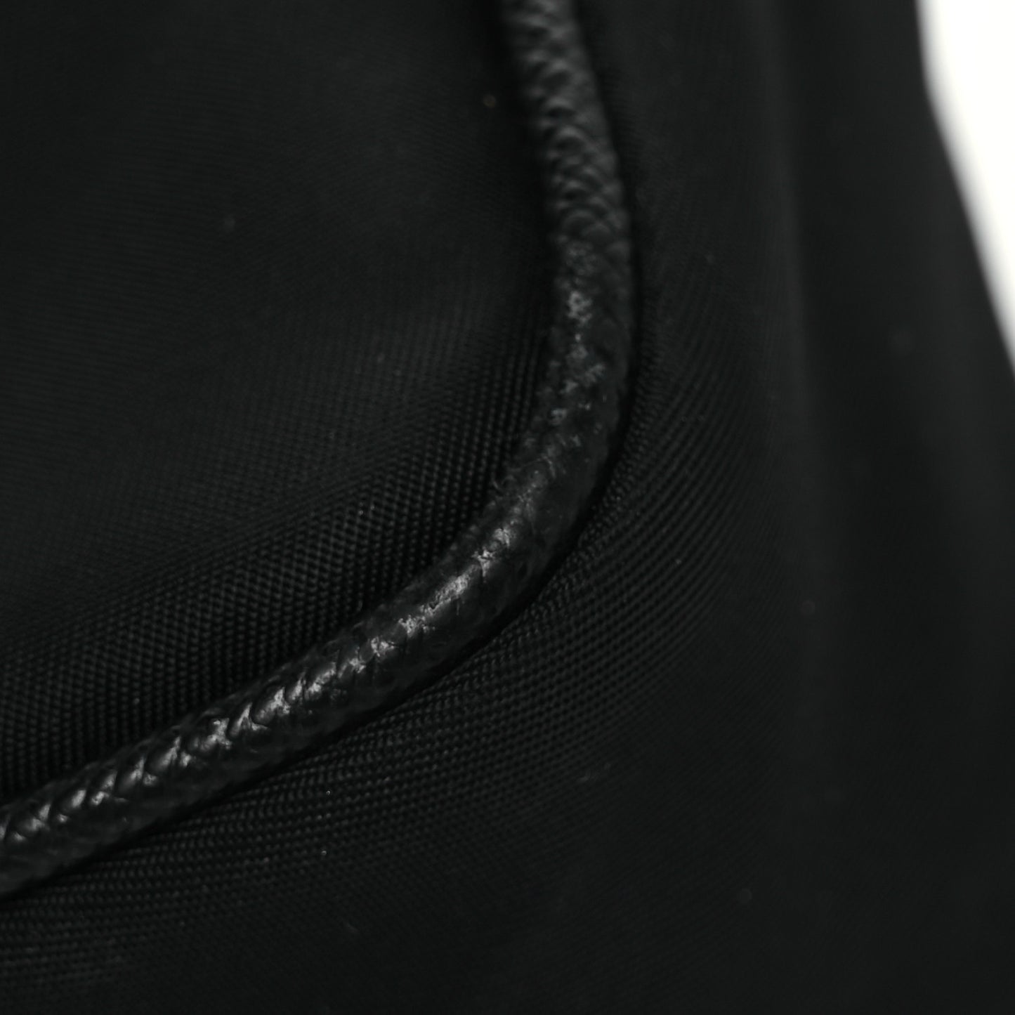 Tessuto Nylon Saffiano Pocket Messenger Shoulder Bag Black