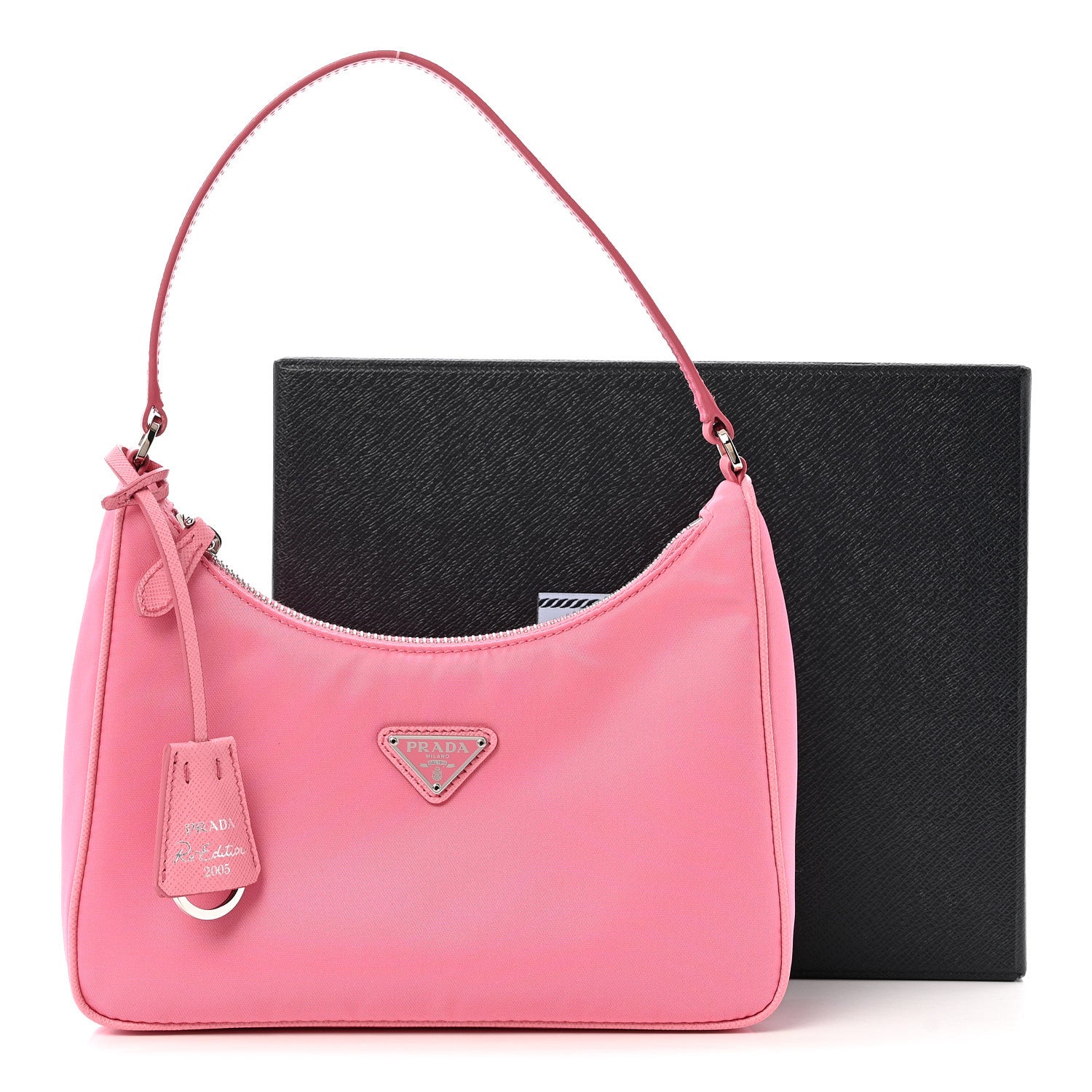 Prada Re-Nylon Saffiano Mini Re-Edition 2005 Bag Begonia 12 of 12