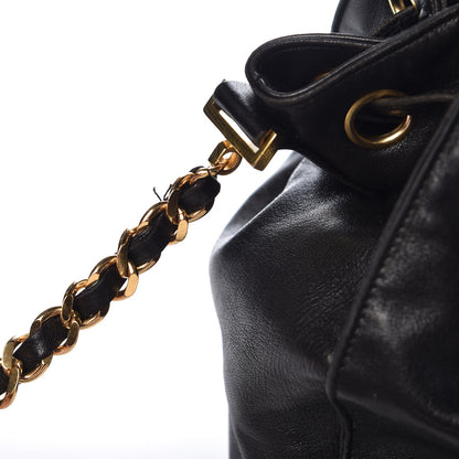 Chanel Lambskin CC Drawstring Shoulder Bag Black 11 of 11