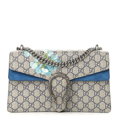 Gucci GG Supreme Monogram Blooms Small Dionysus Shoulder Bag Beige Navy Vintage Blue 1 of 18