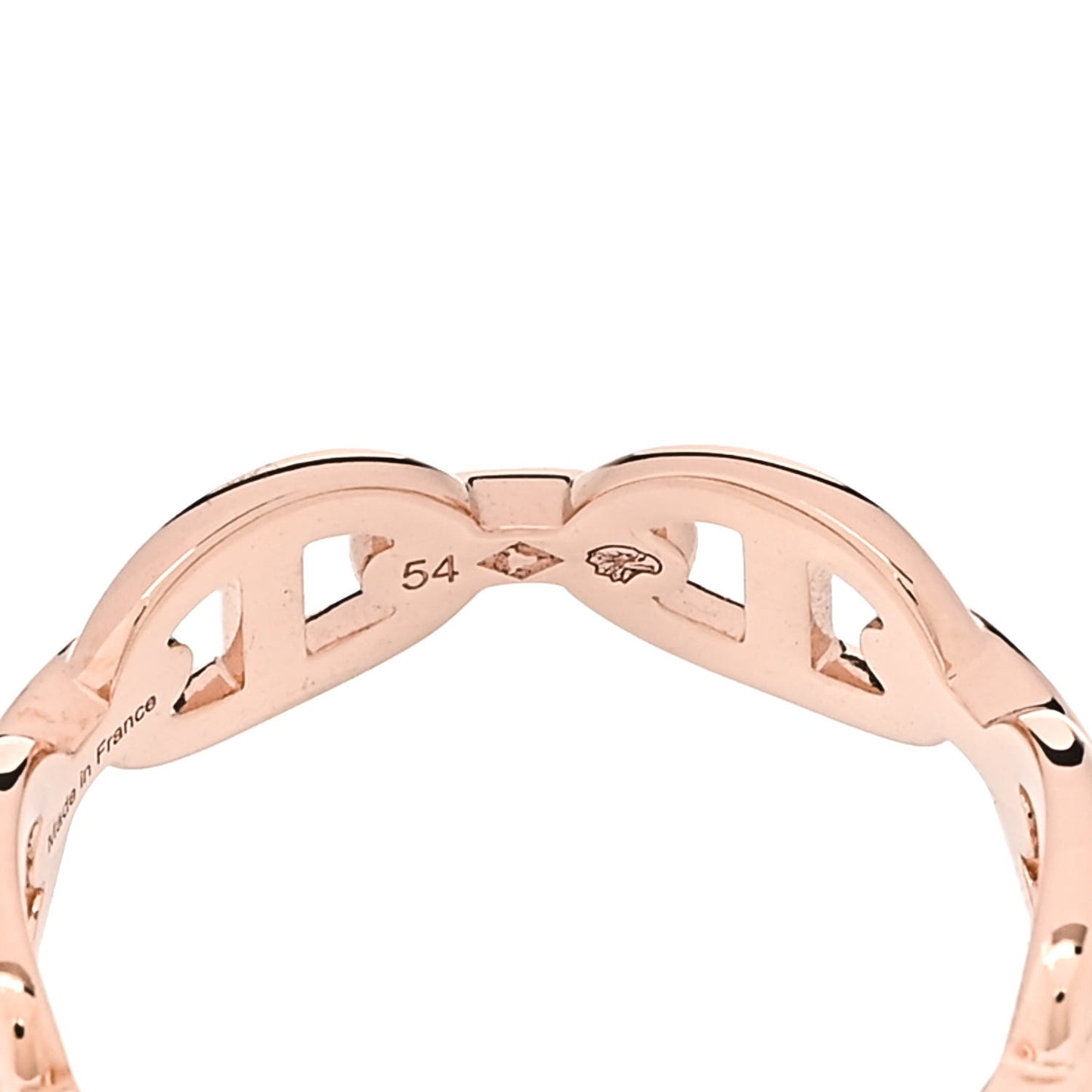 18K Rose Gold PM Chaine d'Ancre Enchainee Ring 54 7