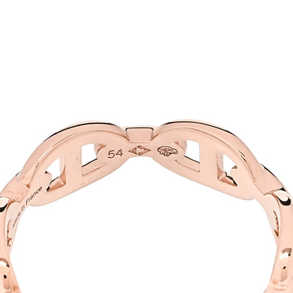 Hermes 18K Rose Gold PM Chaine d'Ancre Enchainee Ring 54 7 6 of 9