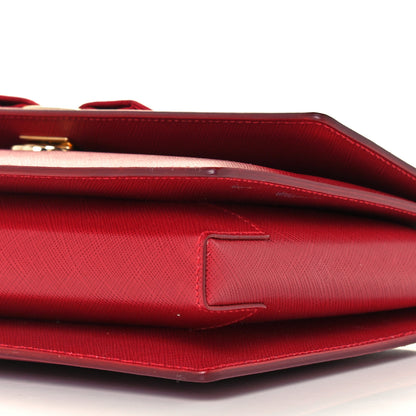 Salvatore Ferragamo Printed Calfskin Ginny Shoulder Bag Red 9 of 9