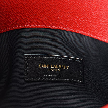 Saint Laurent Grain De Poudre Uptown Pouch Red 6 of 7