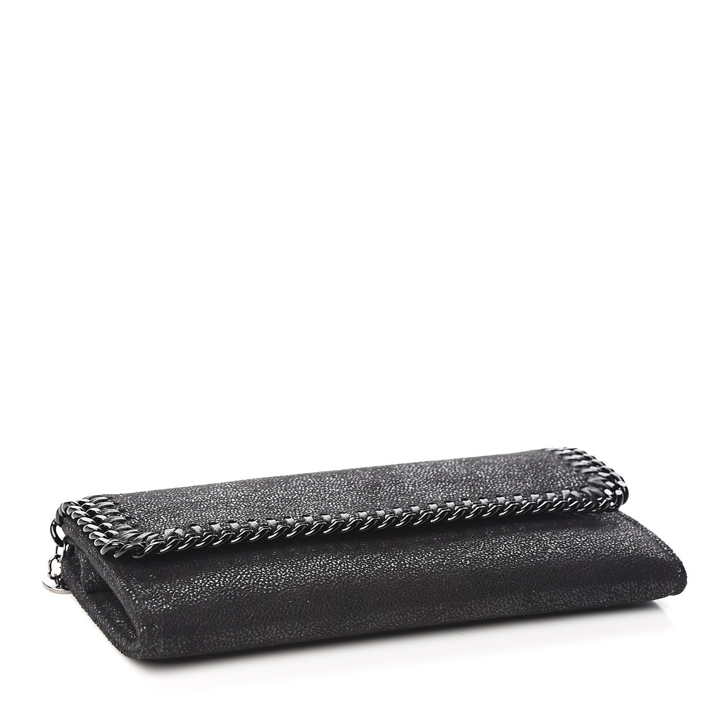 Stella McCartney Shaggy Deer Falabella Flap Wallet Black 3 of 7