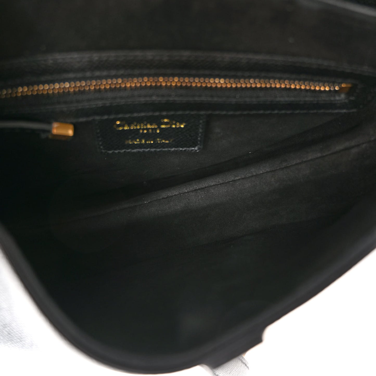 Grained Calfskin Saddle Bag Black