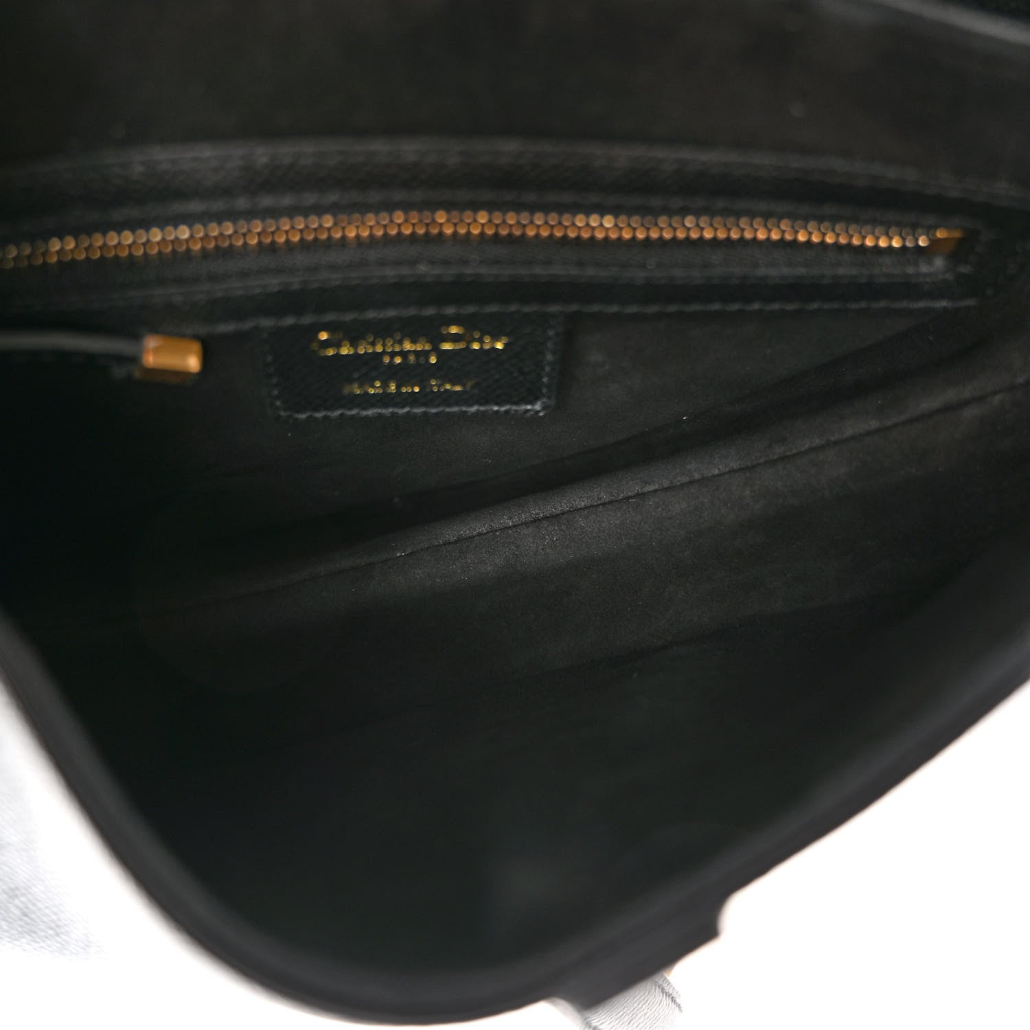 Christian Dior Grained Calfskin Saddle Bag Black 5 of 9