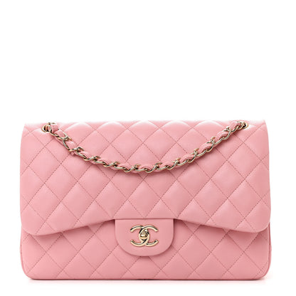 Chanel Caviar Quilted Jumbo Double Flap Pink 1 of 10