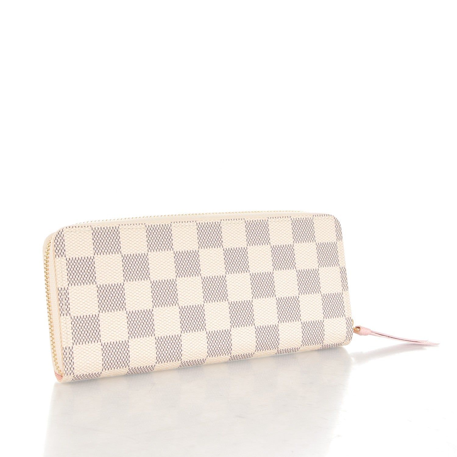 Louis Vuitton Damier Azur Clemence Wallet Rose Ballerine 4 of 9