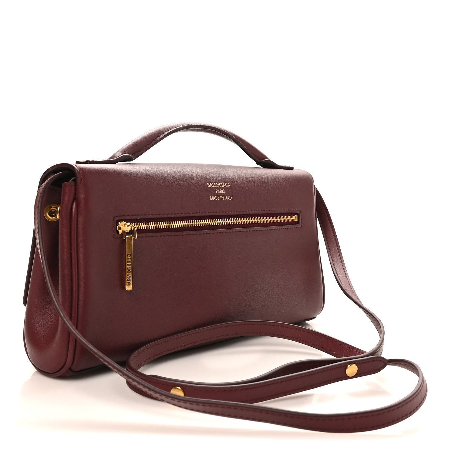 Balenciaga Smooth Calfskin Small Bel Air Clutch On Strap Dark Burgundy Dark Burgundy 3 of 10
