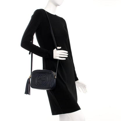 Gucci Pebbled Calfskin Small Soho Disco Bag Blue 2 of 7