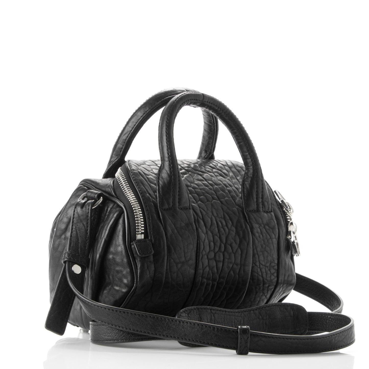 Pebbled Lambskin Mini Rockie Black Rhodium Hardware
