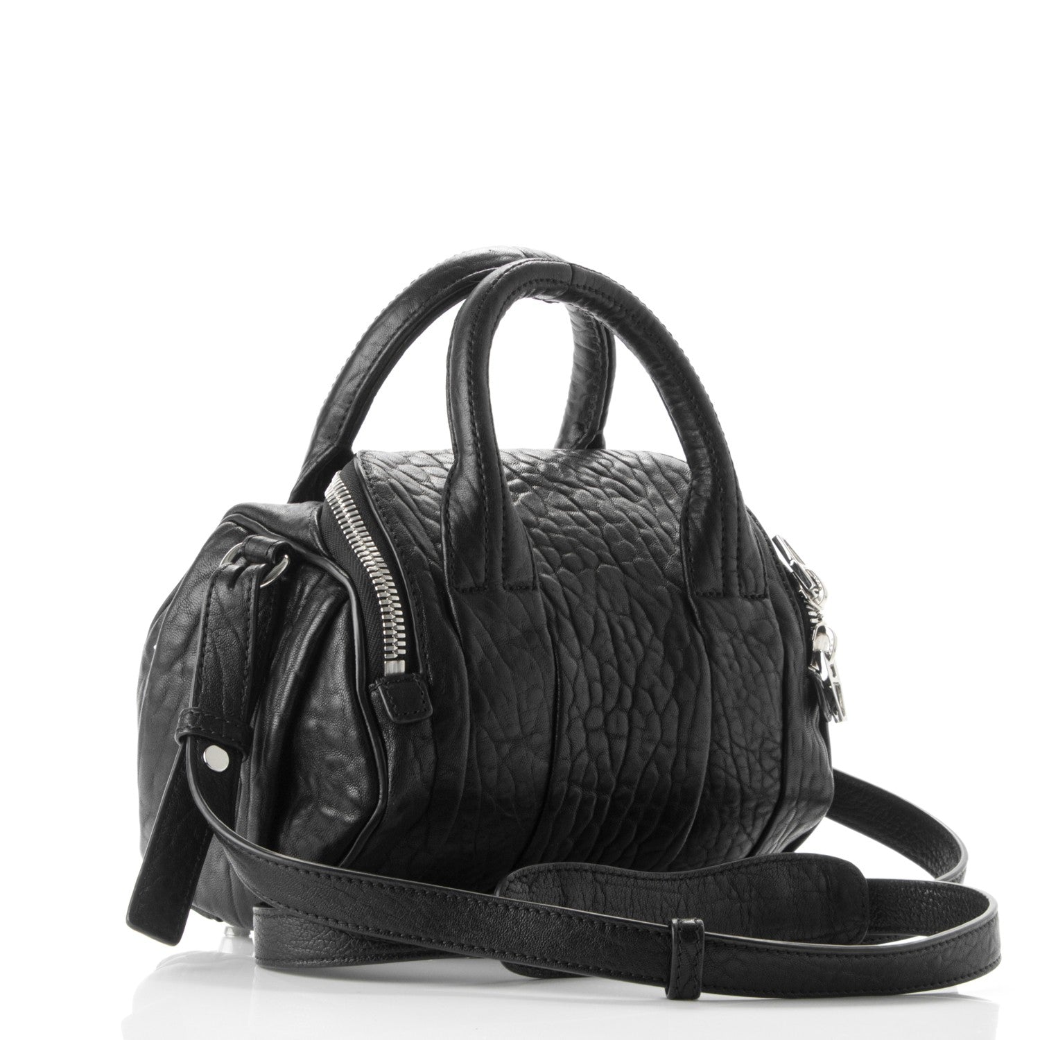 Alexander Wang Pebbled Lambskin Mini Rockie Black Rhodium Hardware 3 of 8