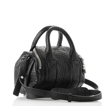 Alexander Wang Pebbled Lambskin Mini Rockie Black Rhodium Hardware 3 of 8