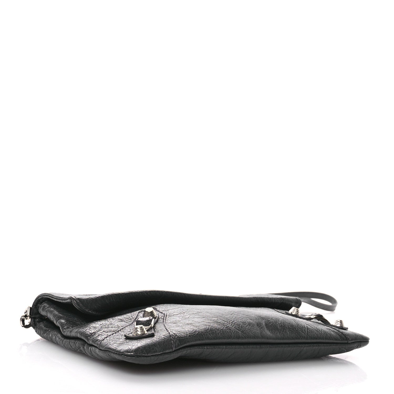 Balenciaga Agneau Giant 12 Silver Hardware Envelope Strap Clutch  Gris Fossile 5 of 11