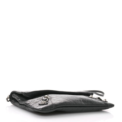 Balenciaga Agneau Giant 12 Silver Hardware Envelope Strap Clutch  Gris Fossile 5 of 11