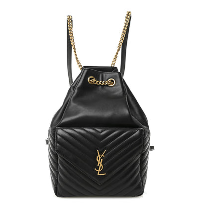 Saint Laurent Lambskin Matelasse Monogram Joe Backpack Black 1 of 9