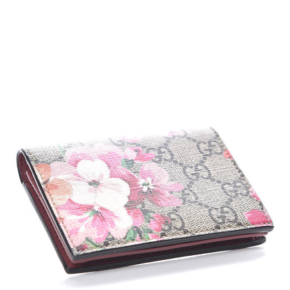 Gucci GG Supreme Monogram Blooms Card Case Beige Multicolor Dry Rose 4 of 10