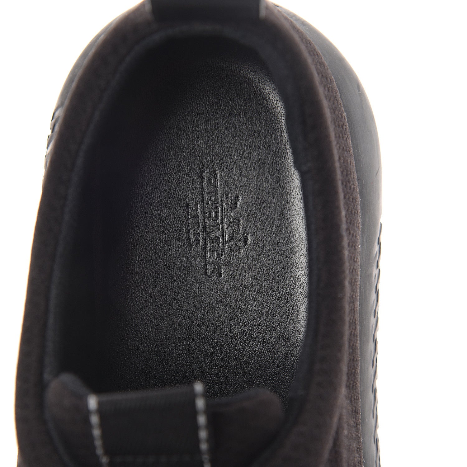 Hermes Mesh Technical Canvas Womens Team Sneakers 42.5 Black 5 of 7