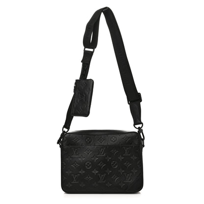 Louis Vuitton Calfskin Monogram Shadow Duo Messenger Black 1 of 11