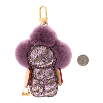 Louis Vuitton Monogram Vivienne Fashionista Bag Charm Key Holder Violet 2 of 4