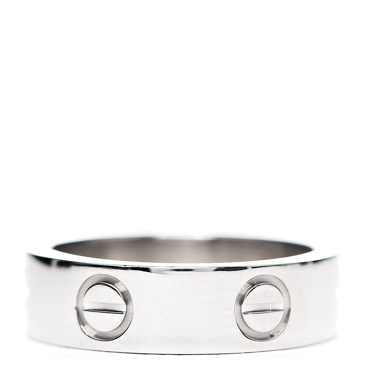 Cartier 18K White Gold 5.5mm LOVE Ring 52 6 2 of 3