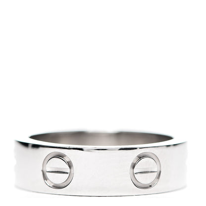 Cartier 18K White Gold 5.5mm LOVE Ring 52 6 2 of 3