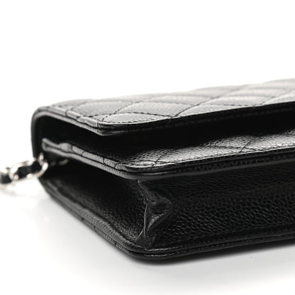 Chanel Caviar Quilted Wallet On Chain WOC Black 9 of 10