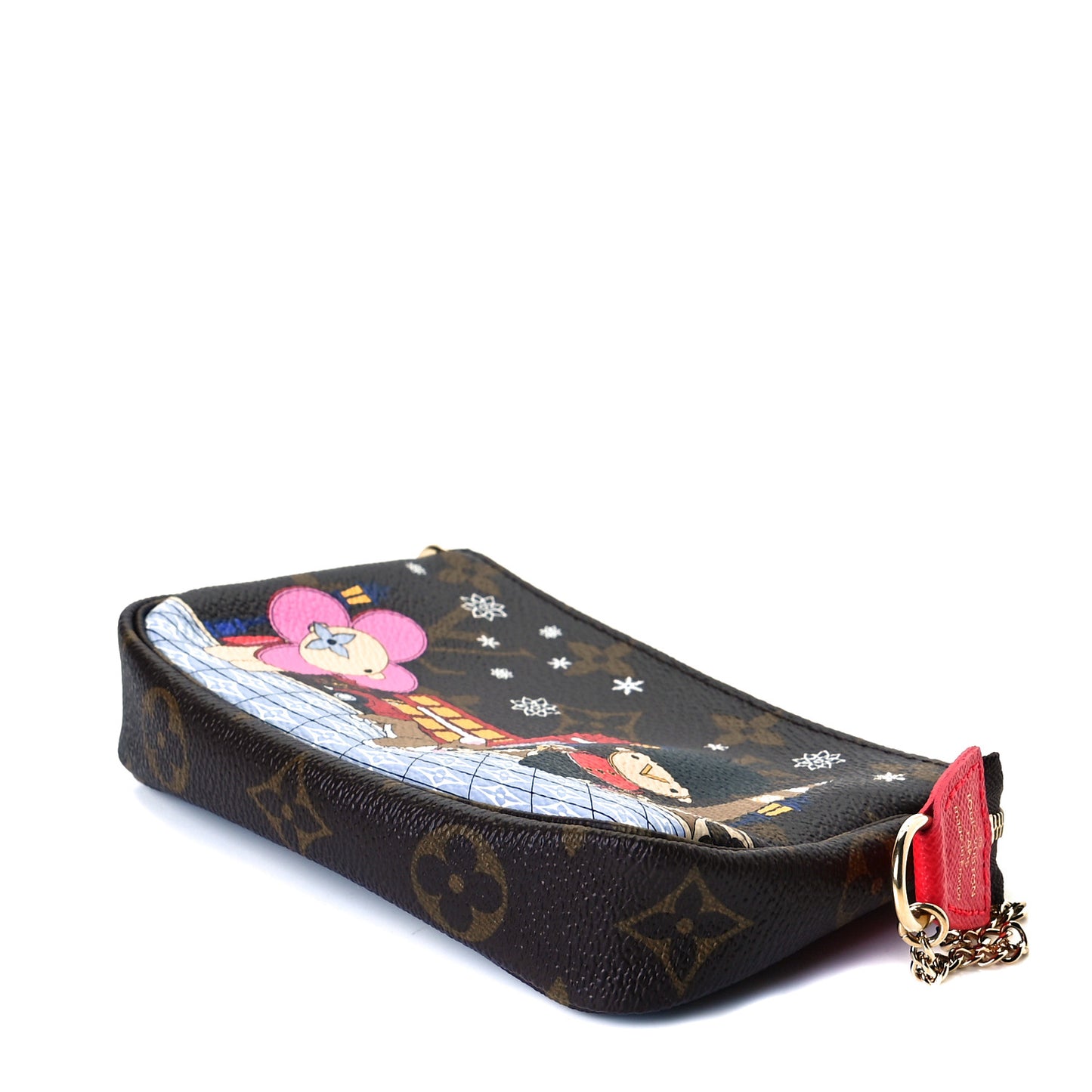 Monogram 2021 Christmas Animation London Mini Pochette Accessories Red