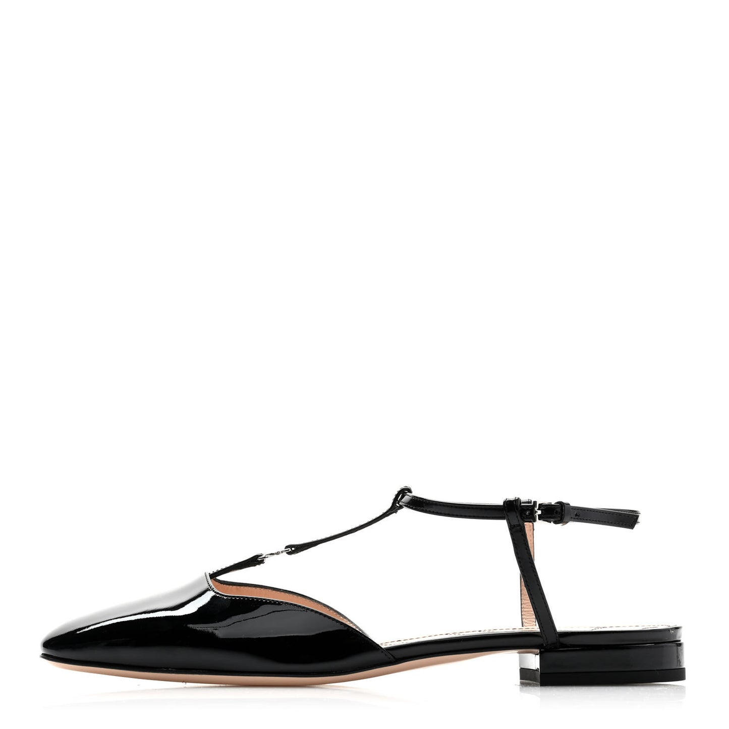 Vernice Crystal Double G Ballet Flats 40 Black