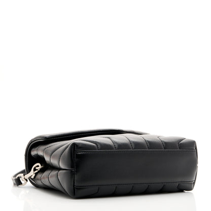 Saint Laurent Calfskin Y Quilted Monogram Toy Loulou Crossbody Bag Black 5 of 12