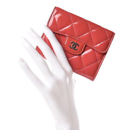 Chanel Patent Quilted Card Holder Pink 2 of 13