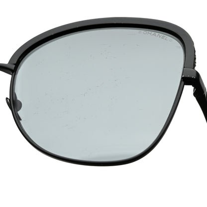 Chanel Square Frame Sequin Sunglasses 4270 Black 7 of 8