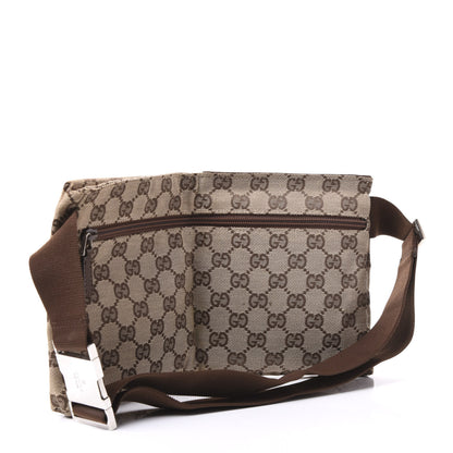 Gucci GG Monogram Double Pocket Belt Bag Dark Brown 2 of 8