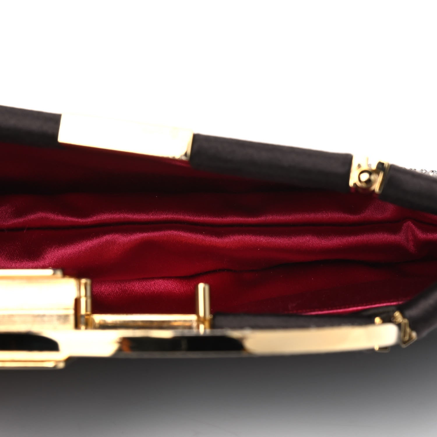 Judith Leiber Swarovski Crystal Minaudiere Top Handle Clutch Brown Gold 5 of 7