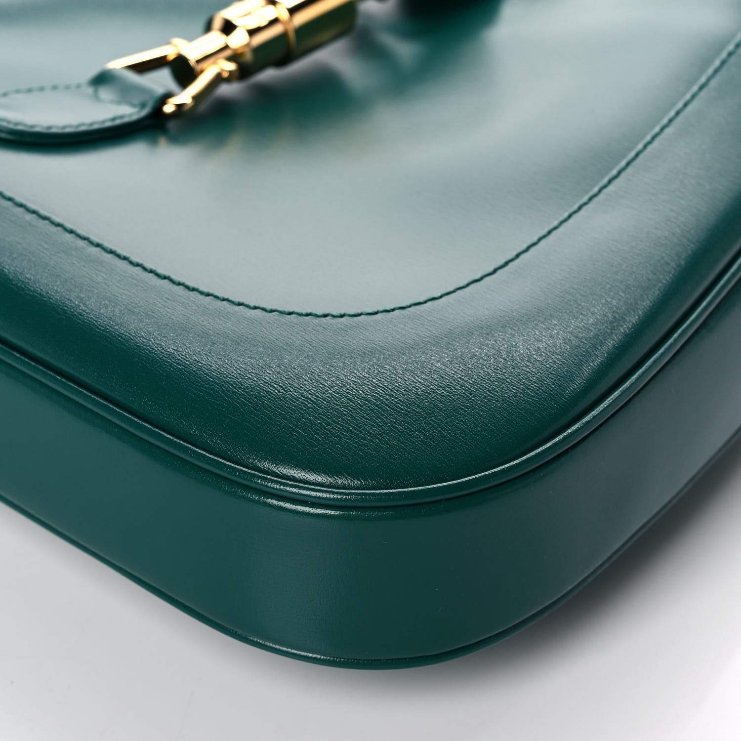 Gucci Boarded Dyana Lux Calfskin Small Jackie 1961 Hobo Emerald 11 of 12