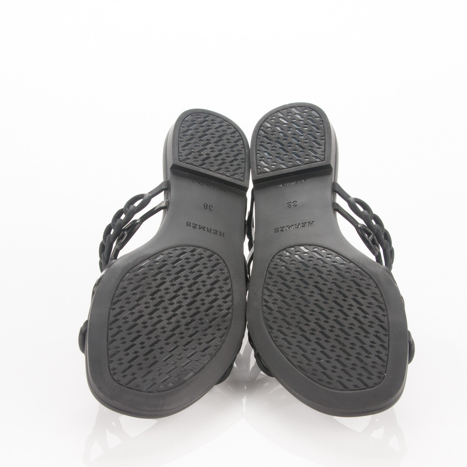 Hermes Chaine d'Ancre Nude Sandals 38 Black 5 of 6