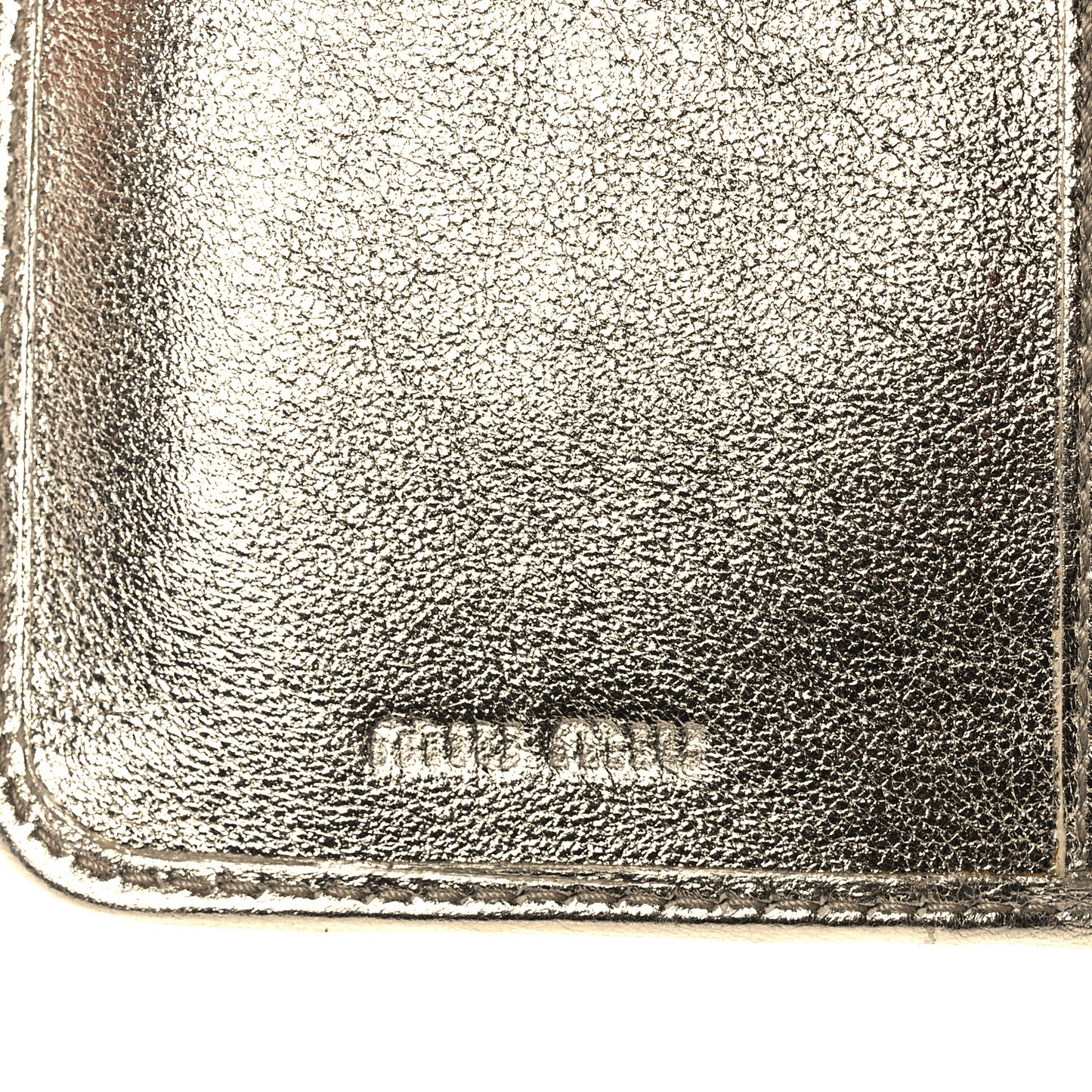 Nappa Matelasse Flap Tri-Fold Wallet Rugiada Pirite