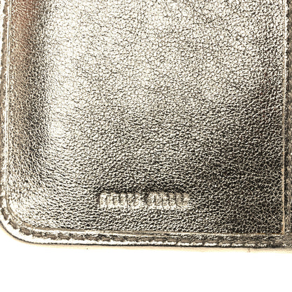 Miu Miu Nappa Matelasse Flap Tri-Fold Wallet Rugiada Pirite 7 of 8