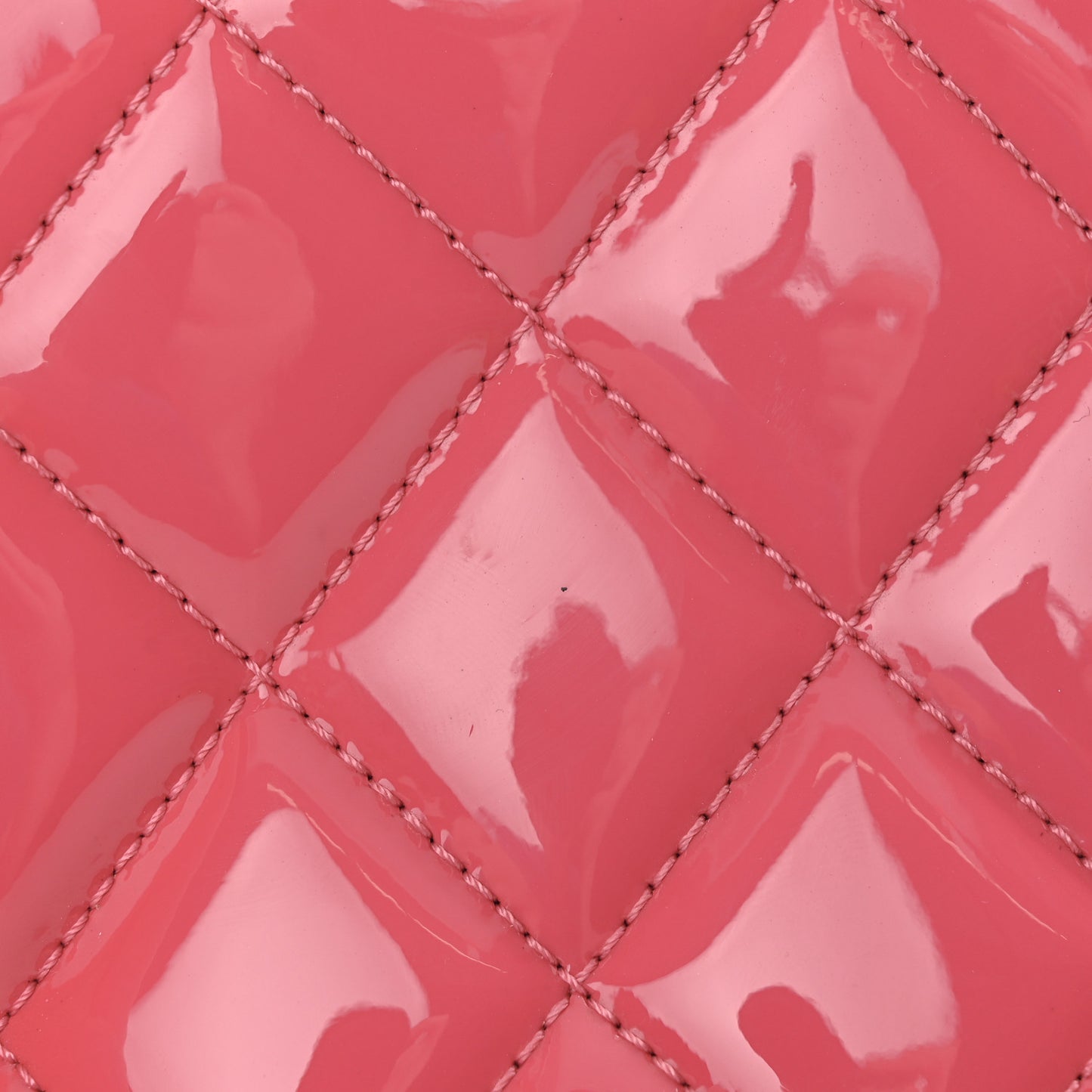 Patent Quilted Small Coco Shine Flap Pink