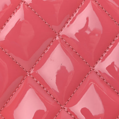 Chanel Patent Quilted Small Coco Shine Flap Pink 19 of 19